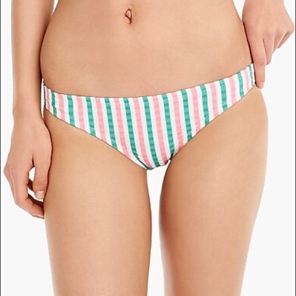 J. Crew Other - J. Crew Lowrider Bikini Bottoms Seersucker Stripe